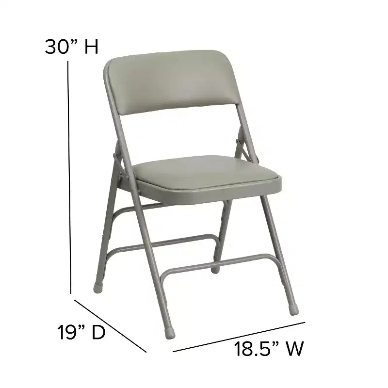 Emma and Oliver 2 Pack Home & Office Portable Party Events Padded Metal Folding Chair