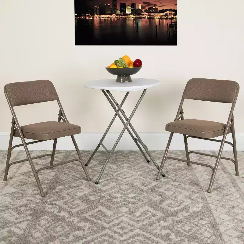 Emma and Oliver 2 Pack Home & Office Portable Party Events Padded Metal Folding Chair