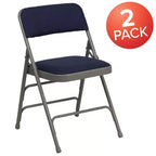Emma and Oliver 2 Pack Home & Office Portable Party Events Padded Metal Folding Chair