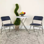 Emma and Oliver 2 Pack Home & Office Portable Party Events Padded Metal Folding Chair