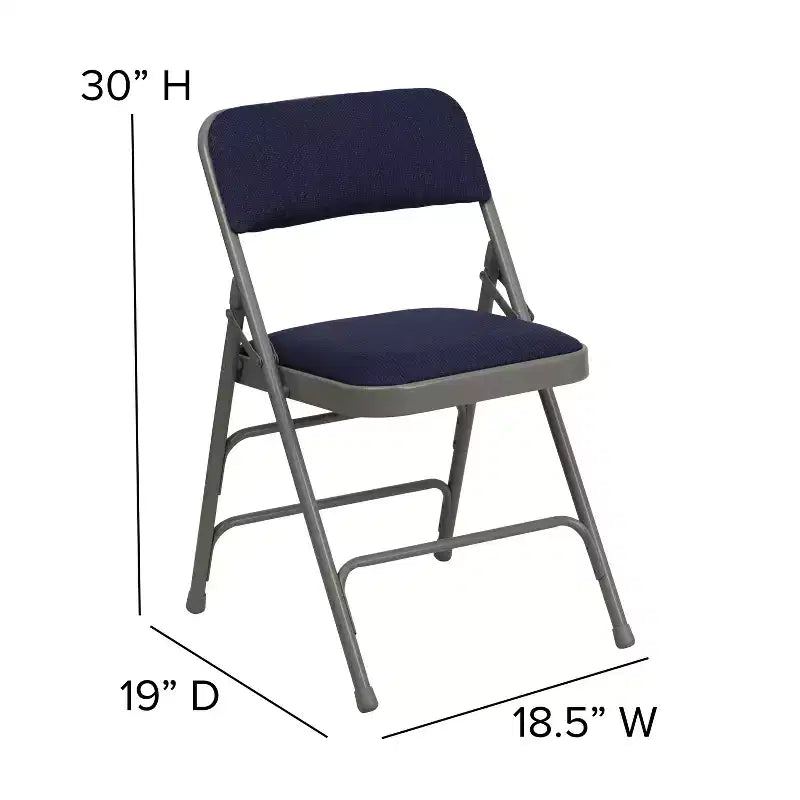 Emma and Oliver 2 Pack Home & Office Portable Party Events Padded Metal Folding Chair