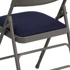 Emma and Oliver 2 Pack Home & Office Portable Party Events Padded Metal Folding Chair