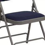 Emma and Oliver 2 Pack Home & Office Portable Party Events Padded Metal Folding Chair
