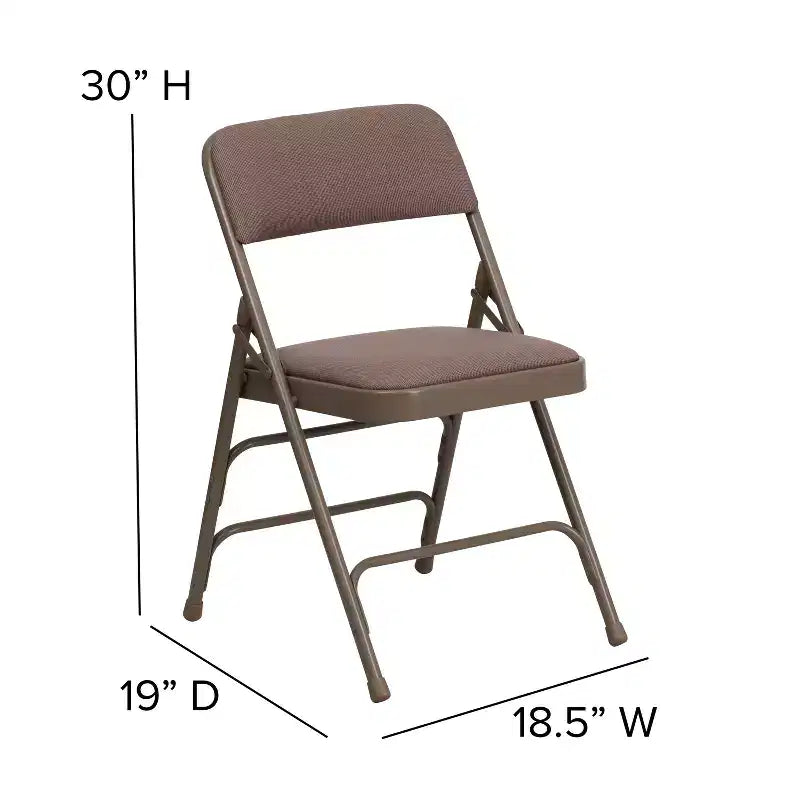 Emma and Oliver 2 Pack Home & Office Portable Party Events Padded Metal Folding Chair