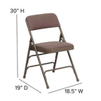 Emma and Oliver 2 Pack Home & Office Portable Party Events Padded Metal Folding Chair