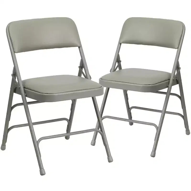 Emma and Oliver 2 Pack Home & Office Portable Party Events Padded Metal Folding Chair