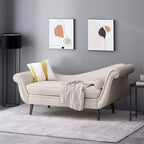 Calvert Contemporary Chaise Lounge with Scroll Arms - Christopher Knight Home