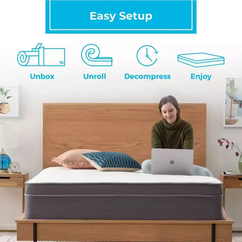 Linenspa Essentials Materasso Ibrido in Memory Foam Gel 12"