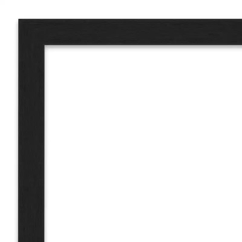 Grace Narrow Brushed Framed Bathroom Vanity Wall Mirror Black - Amanti