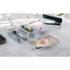Basicwise Clear Plastic Set of 4 Drawer Organizers