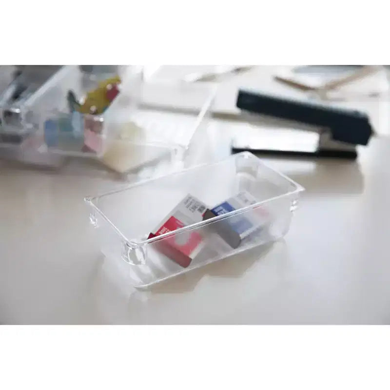 Basicwise Clear Plastic Set of 4 Drawer Organizers