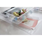 Basicwise Clear Plastic Set of 4 Drawer Organizers