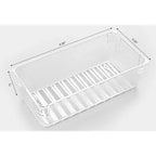 Basicwise Clear Plastic Set of 4 Drawer Organizers