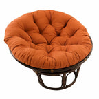 Poltrona Papasan Bali da 42 pollici in rattan con cuscino in twill