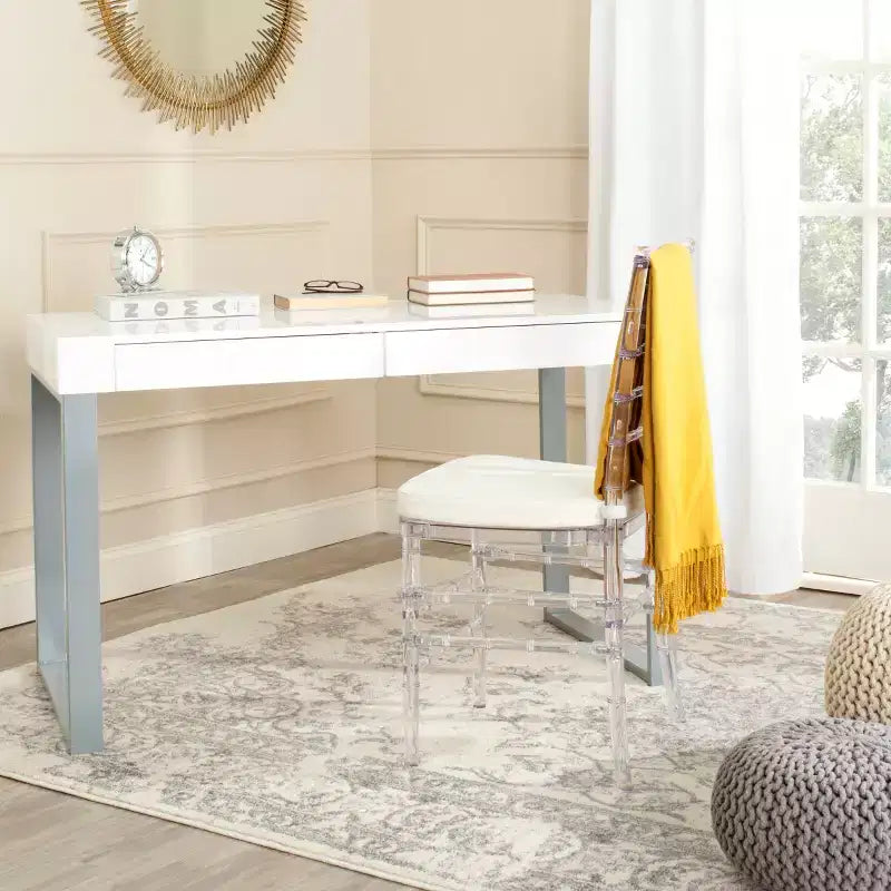 Scrivania Barton - FOX2206 - Bianco/Grigio - Safavieh Couture