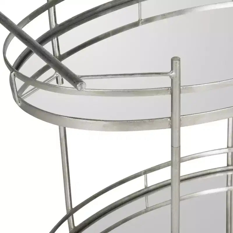 Carrello Bar Dante - FOX2553A - Argento/Specchio - Safavieh