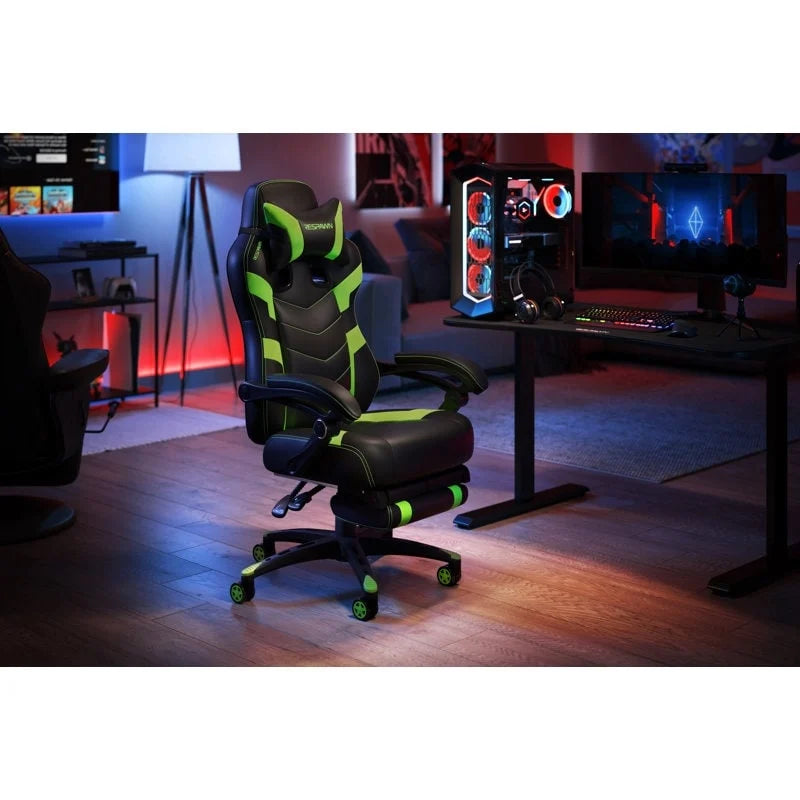 Sedia da gaming RESPAWN 110 Pro - Sedia da gaming con poggiapiedi, sedia ergonomica per computer da scrivania