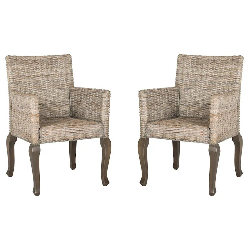 SAFAVIEH Alearda Sedia da Pranzo Naturale (Set di 2) - 23 x 24.4 x 34 - 23Lx24Px34H