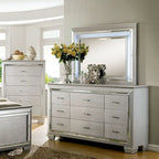 Cassettiera e Specchio 2 pezzi con 9 cassetti in Legno Contemporaneo Ruff Crocodile di Furniture of America