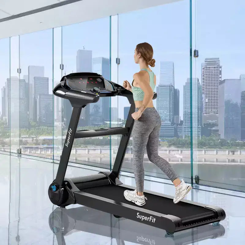 Costway 2.25HP Folding Treadmill Running Machine LED Touch Display