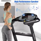 Costway 2.25HP Folding Treadmill Running Machine LED Touch Display