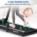 Costway 2.25HP Folding Treadmill Running Machine LED Touch Display