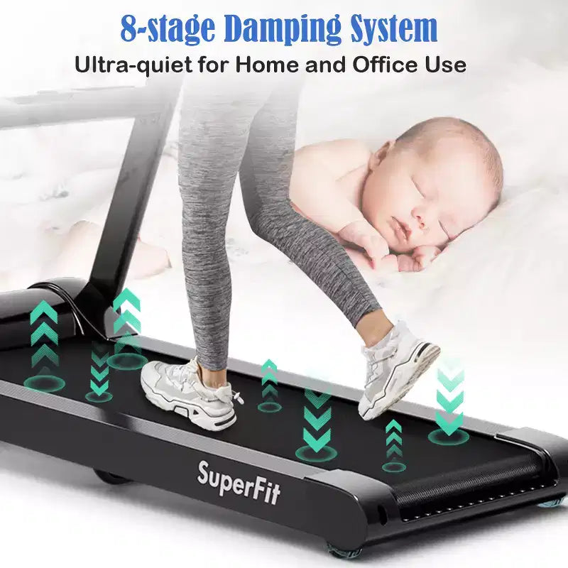 Costway 2.25HP Folding Treadmill Running Machine LED Touch Display