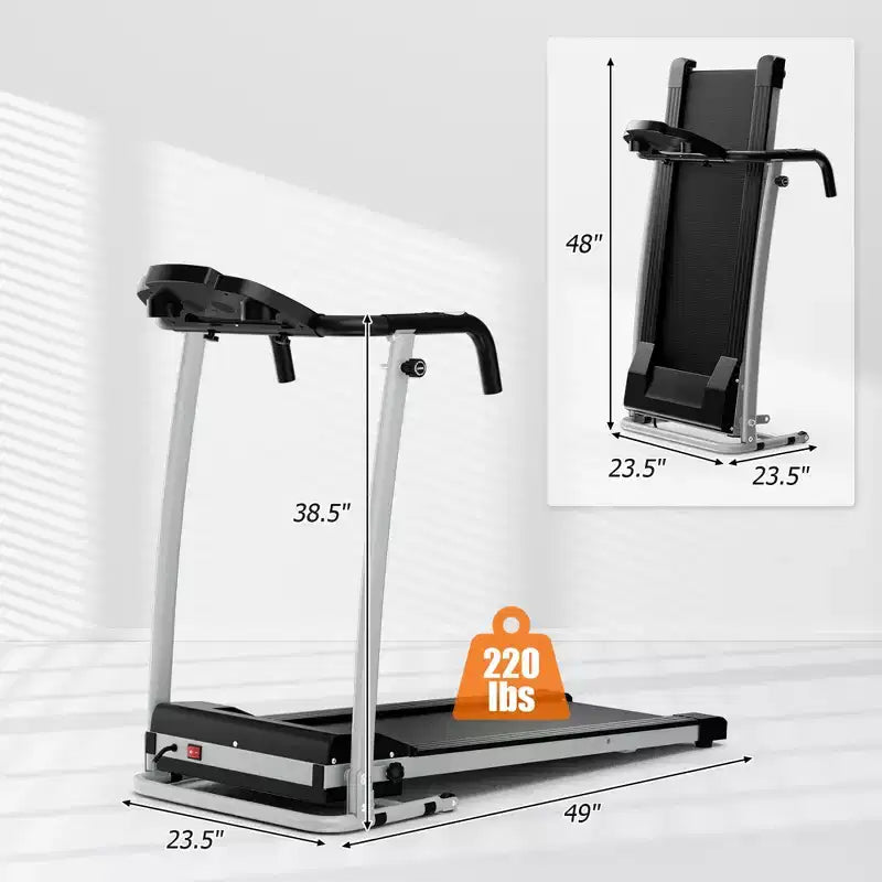 Tapis Roulant Pieghevole Motorizzato Costway 2 HP Fino a 12 km/h con 12 Programmi Preimpostati e Schermo LCD