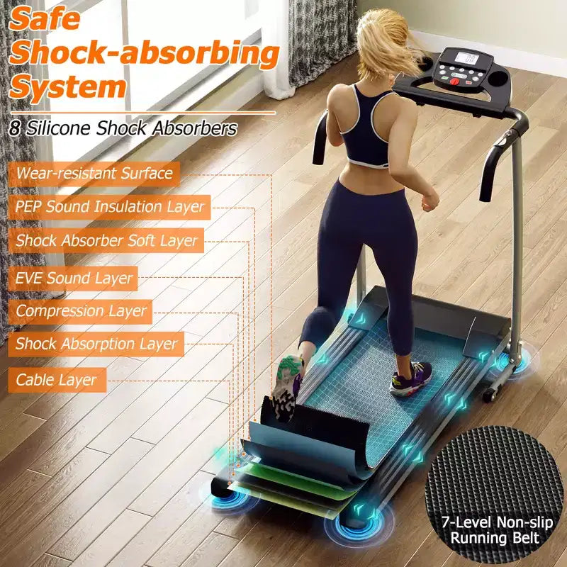 Tapis Roulant Pieghevole Motorizzato Costway 2 HP Fino a 12 km/h con 12 Programmi Preimpostati e Schermo LCD