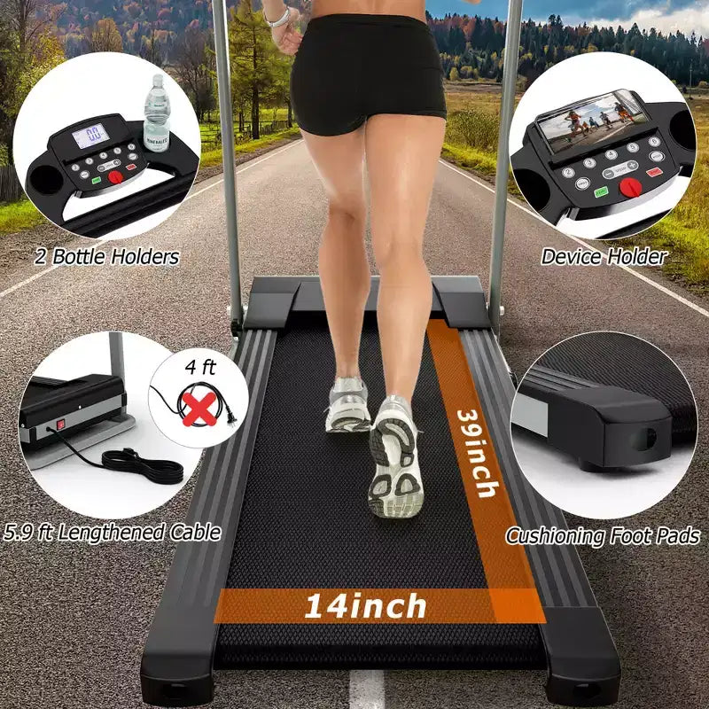 Tapis Roulant Pieghevole Motorizzato Costway 2 HP Fino a 12 km/h con 12 Programmi Preimpostati e Schermo LCD