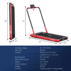 Costway Tapis Roulant Pieghevole 2 in 1 Sotto la Scrivania 2,25HP con Telecomando