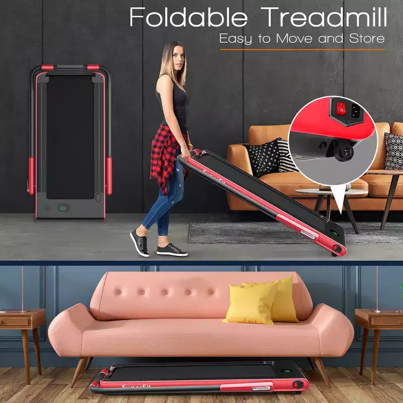 Costway Tapis Roulant Pieghevole 2 in 1 Sotto la Scrivania 2,25HP con Telecomando