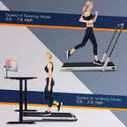 Costway Tapis Roulant Pieghevole 2 in 1 Sotto la Scrivania 2,25HP con Telecomando