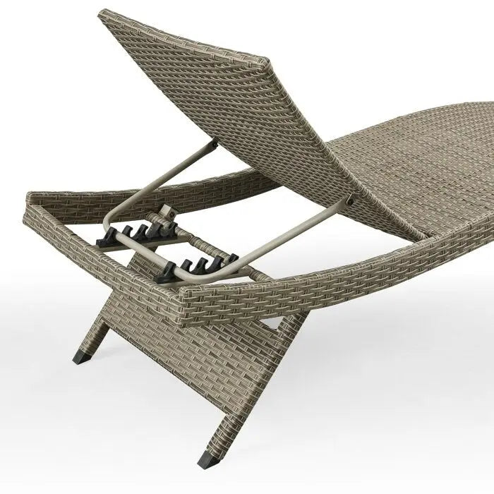 Chaise longue in vimini per tutte le stagioni - Set da 2