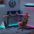 Vinsetto Racing Gaming Chair Diamond PU Leather Office Gamer Chair High Back Swivel Recliner with Footrest, Lumbar Support, Adjustable Height