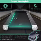 Costway Folding Electric Treadmill Compact Walking Running Machine w/APP Control Speaker