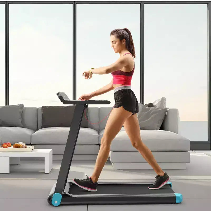 Costway Folding Electric Treadmill Compact Walking Running Machine w/APP Control Speaker