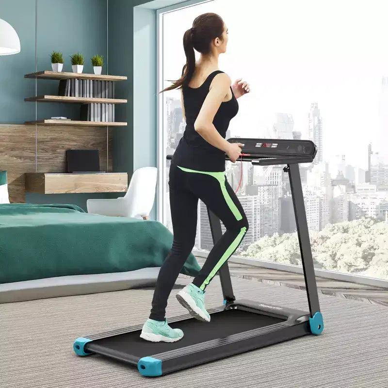 Costway Folding Electric Treadmill Compact Walking Running Machine w/APP Control Speaker