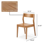 Sedia da pranzo moderna in legno massello Plank and Beam
