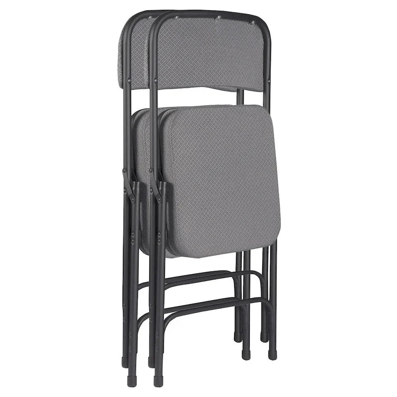 Sedia Pieghevole Imbottita in Tessuto Deluxe Bernadine Collection di Hampden Furnishings, Confezione da 2