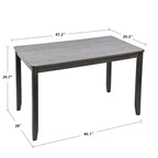 5-Piece Solid Wood 47L Dining Table Sets (1 Table+ 4 Slat Back Chairs)