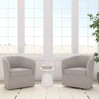 Rhea Swivel Chair in Boucle - Threshold