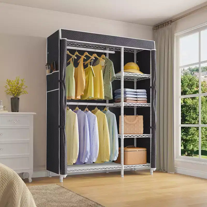 VIPEK V7C Stender Base con Copertura Armadio Portatile, Appendiabiti Bianco con Copertura