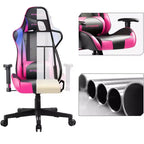 Sedia da Ufficio Gaming in Pelle PU con Poggiatesta e Cuscino Lombare Regolabili - GTRACING
