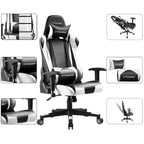 Sedia da Ufficio Gaming in Pelle PU con Poggiatesta e Cuscino Lombare Regolabili - GTRACING