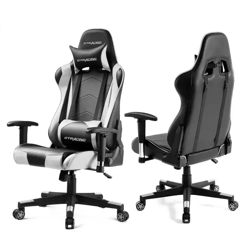 Sedia da Ufficio Gaming in Pelle PU con Poggiatesta e Cuscino Lombare Regolabili - GTRACING