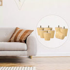 Unique Bargains Round Solid Wood Sofa Armchair Recliner Coffee Table Modern Replacement Furniture Legs Set of 8