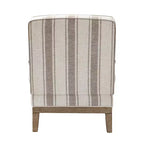 Poltrona Rinaldo a righe in stile rustico con braccioli in legno massiccio per soggiorno, salotto, camera da letto | ART OF LIVING DESIGNS