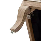 Poltrona Rinaldo a righe in stile rustico con braccioli in legno massiccio per soggiorno, salotto, camera da letto | ART OF LIVING DESIGNS