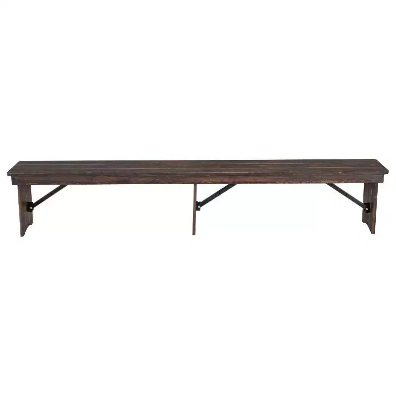 Panca pieghevole stile rustico Merrick Lane 96 x 12 in pino massello